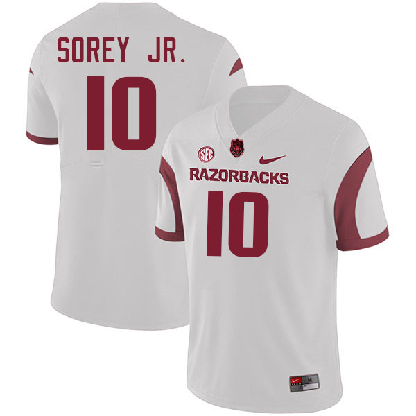 Xavian Sorey Jr. Arkansas Jersey,Arkansas Razorbacks #10 Xavian Sorey Jr. Jersey Youth College-White